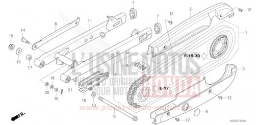 SWINGARM/CHAIN CASE C125AN de 2022